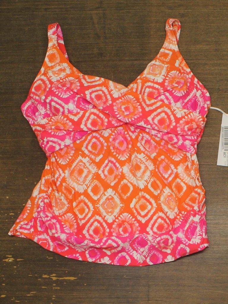 Anne Cole Pink Anne Cole Tie Dye Foulard Tankini Swim Top 16w Sz Womens